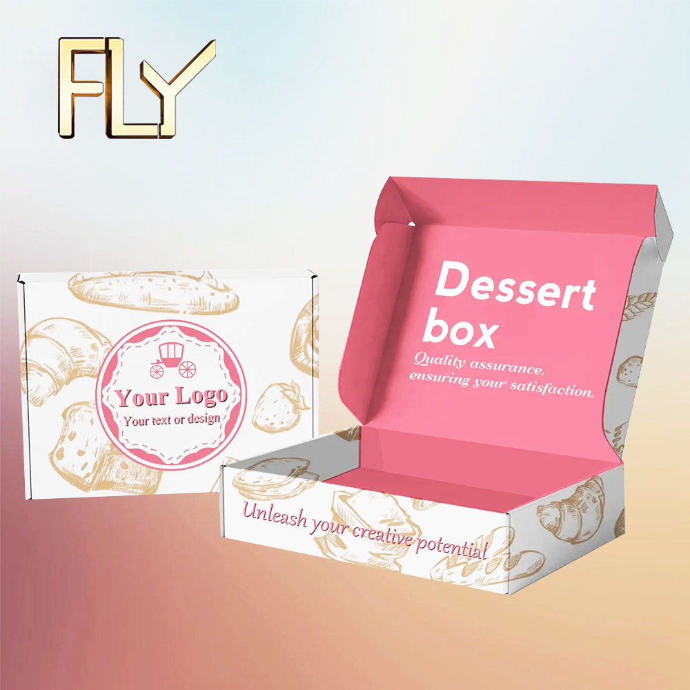 Food-Grade Foldable Paper Packaging Boxes for Cakes Cookies Breads Pastries Donuts