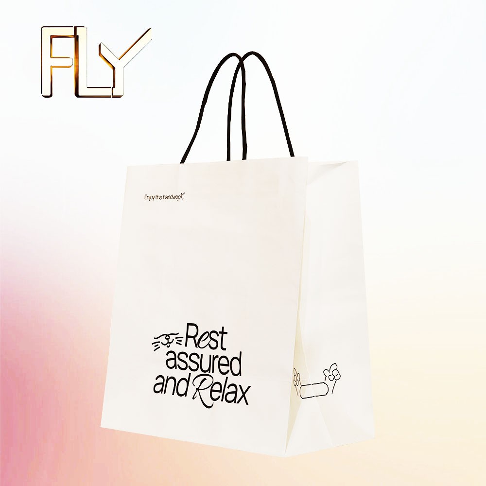 Custom Printing Gift Bags Kraft Paper Packaging Coated Shopping Bag